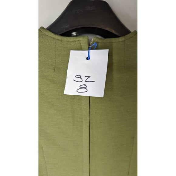 Vintage Bobbie Brooks 100% Wool Double Knit Green Dress Size 8 - Picture 5 of 5